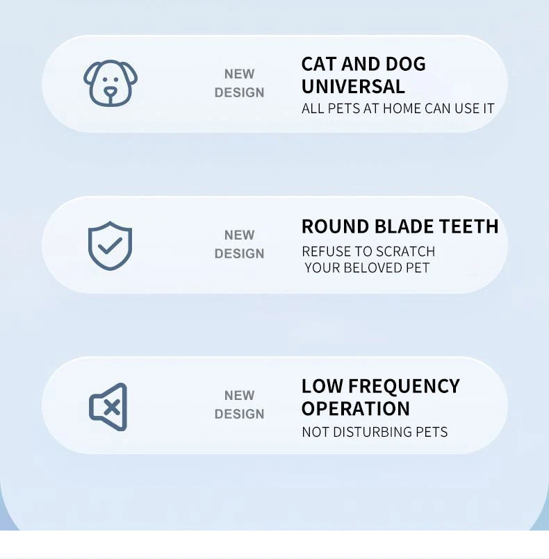 Waterproof Electric Pet Hair Trimmer with LED Light