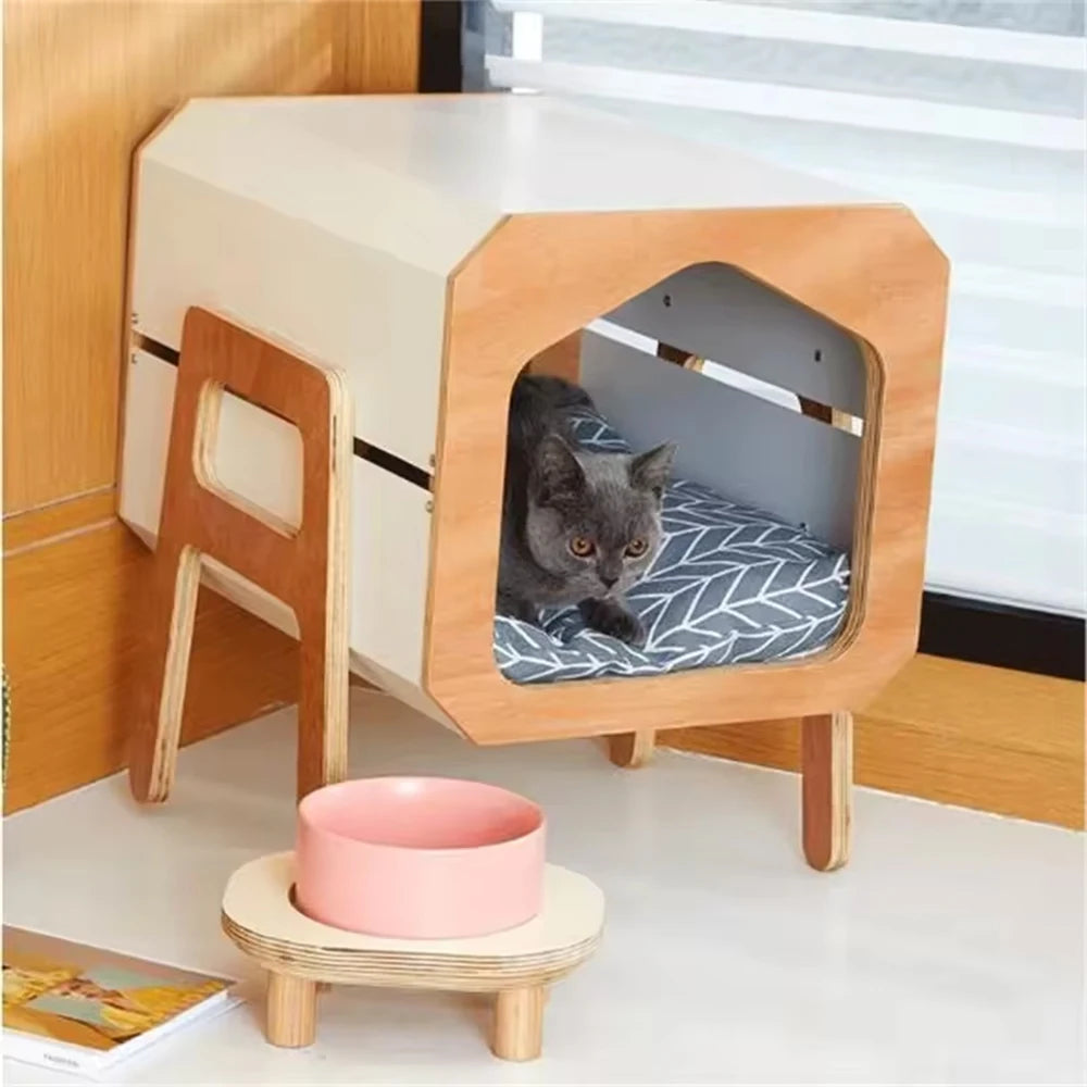 Wooden Indoor/Outdoor Pet House & Cage