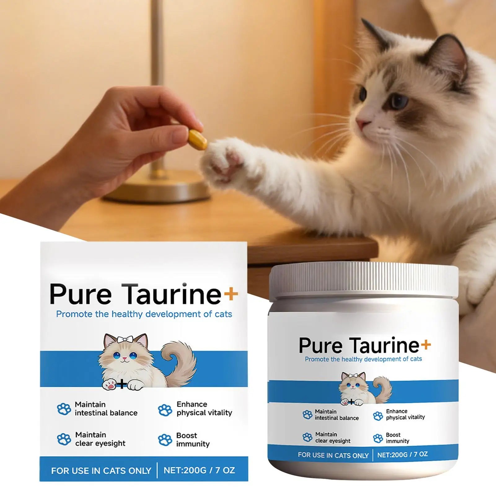 Taurine Powder for Cat Heart & Vision Health
