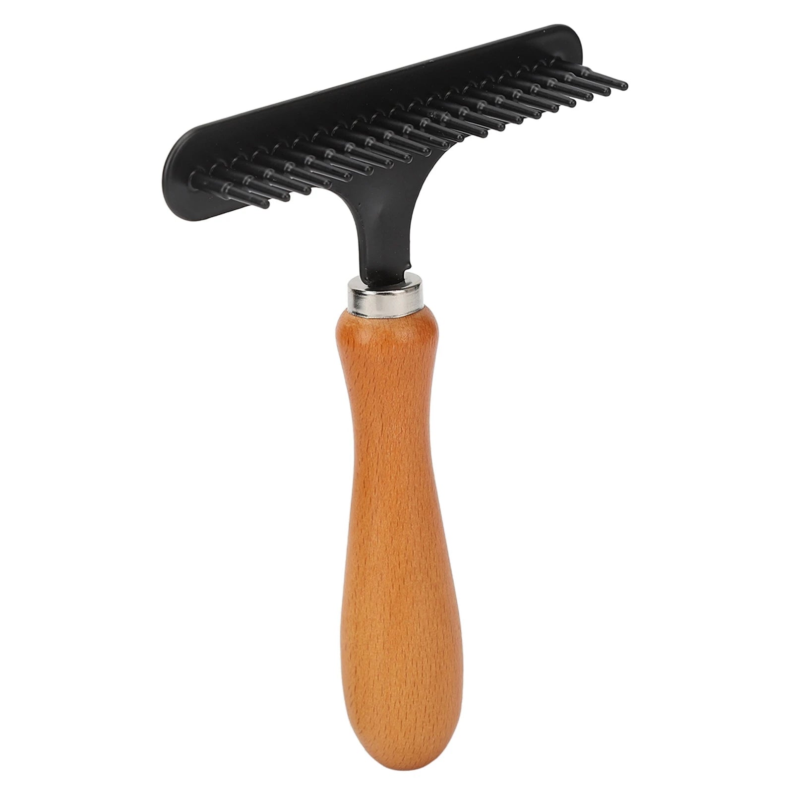 Wooden Handle Deshedding & Detangling Brush for Pets