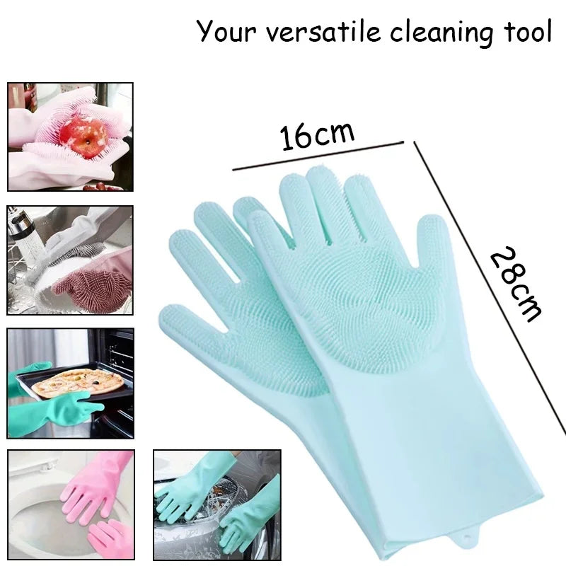 Silicone Bath Scrubber & Hair Removal Glove for Pets