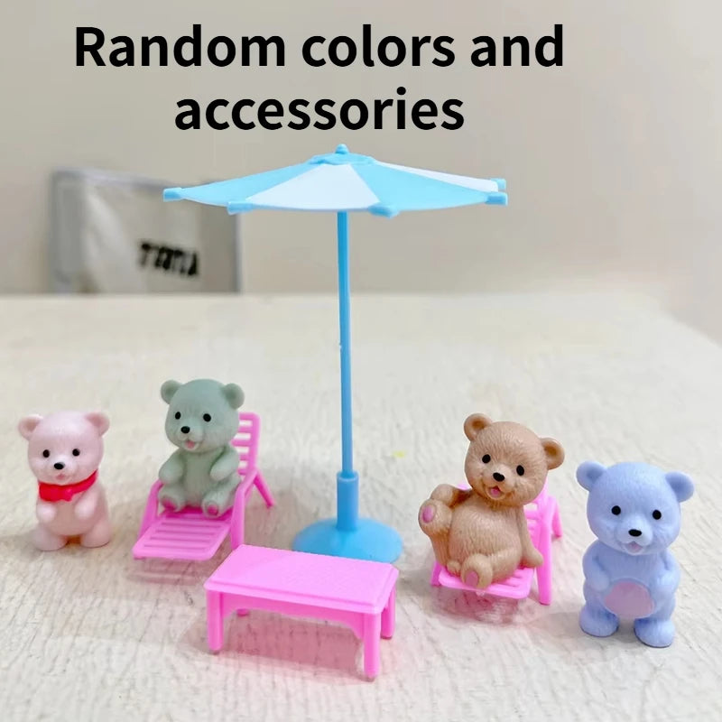 Teddy Bear Pet Playhouse Toy Set for Kids
