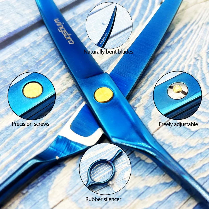 7-Inch Curved Grooming Scissors for Dogs