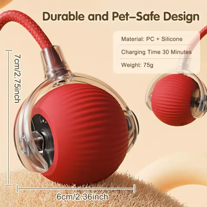 Self-Entertainment Rope Teaser Jumping Ball for Pets