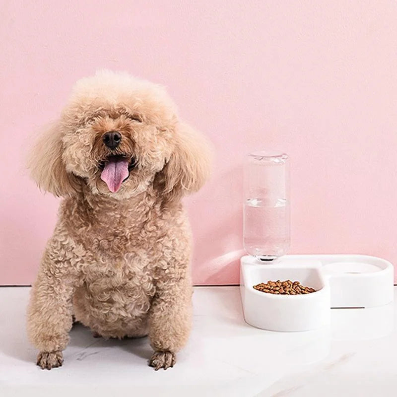 500ml Portable Auto-Refill Pet Food & Water Bowl