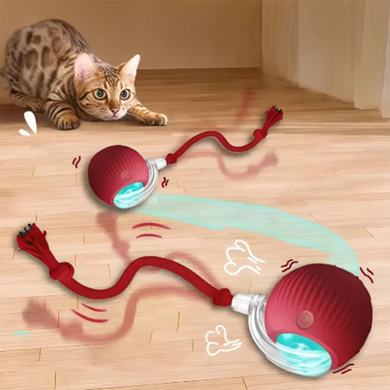 Self-Entertainment Rope Teaser Jumping Ball for Pets