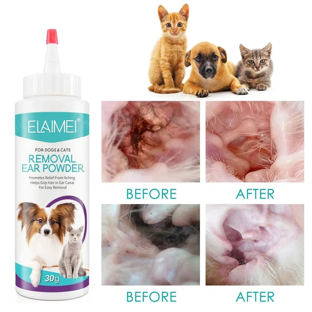 Pet Ear Powder for Easy Hair Removal & Ear Health