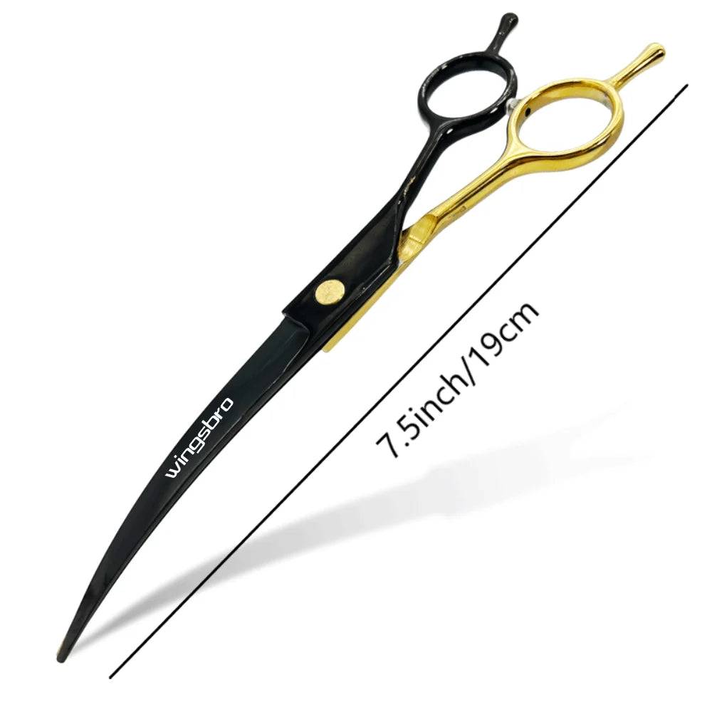7-Inch Curved Grooming Scissors for Dogs