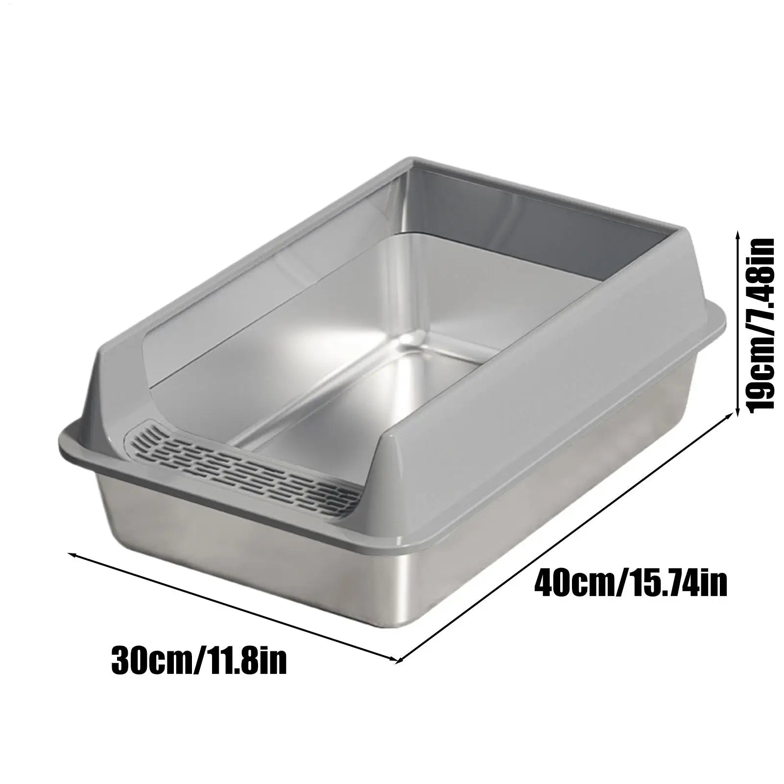 Semi-Enclosed Cat Litter Box with Scoop