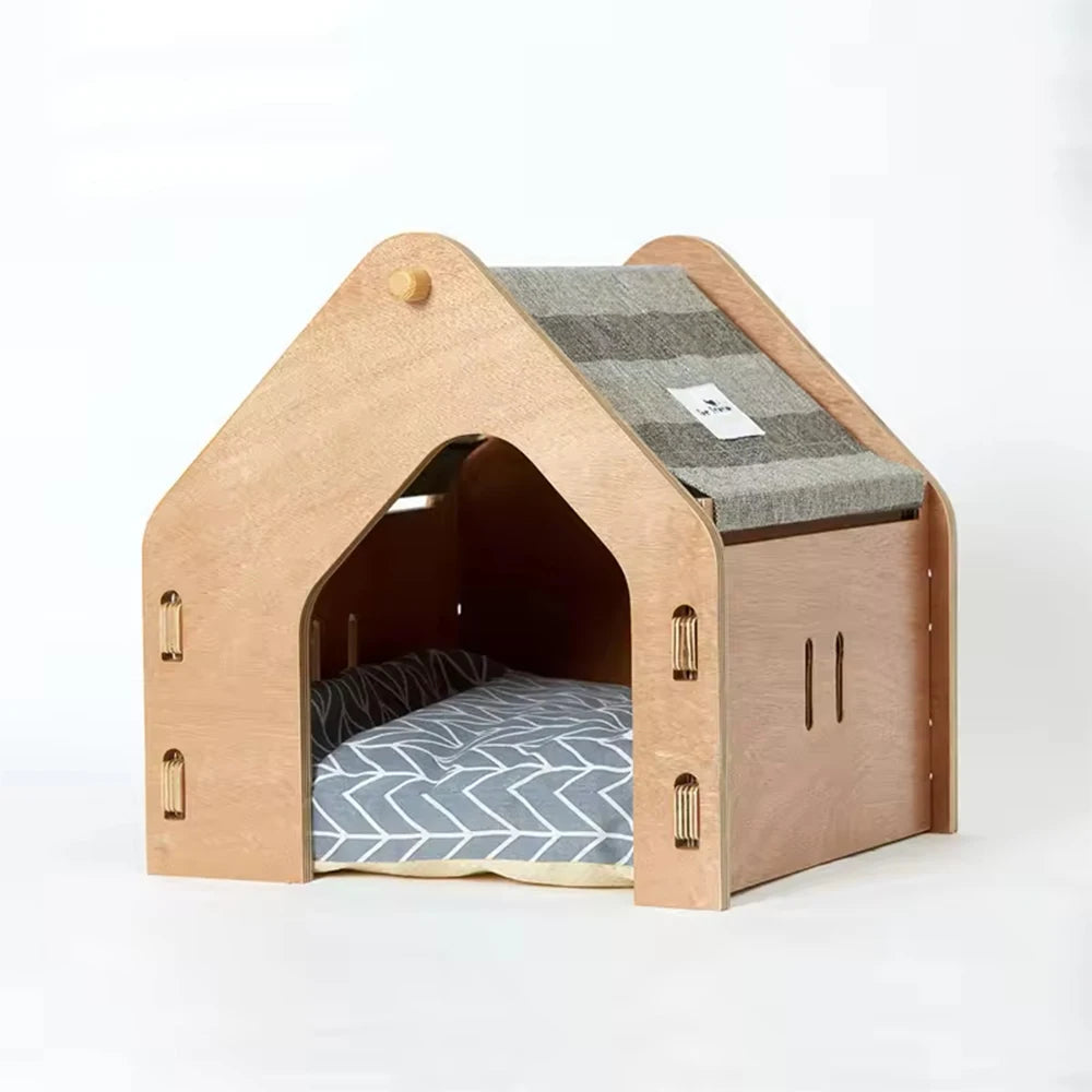 Wooden Indoor/Outdoor Pet House & Cage