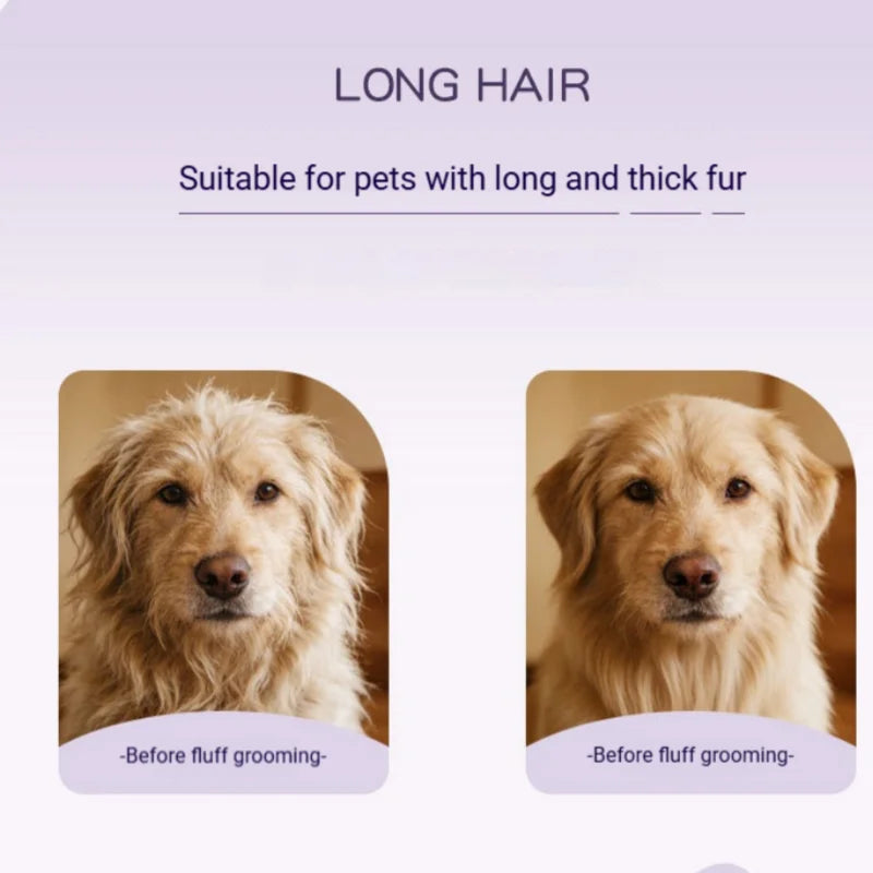 Extended Needle Dematting Comb for Long-Haired Pets