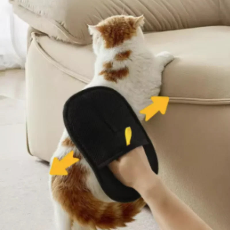 Pet Hair Removal Grooming Glove for Sofas & Clothes
