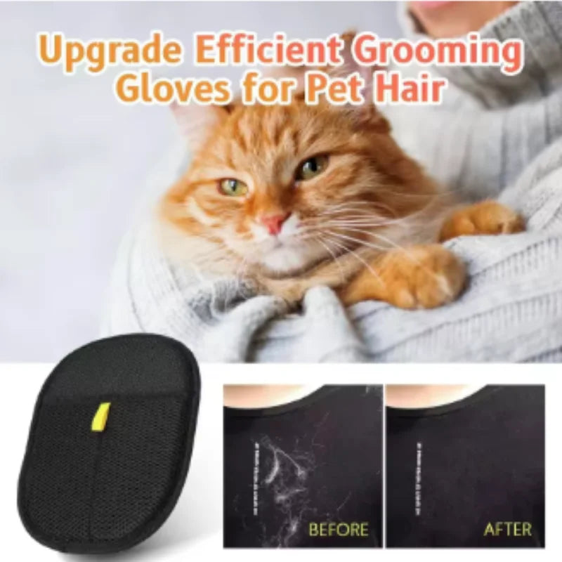Pet Hair Removal Grooming Glove for Sofas & Clothes