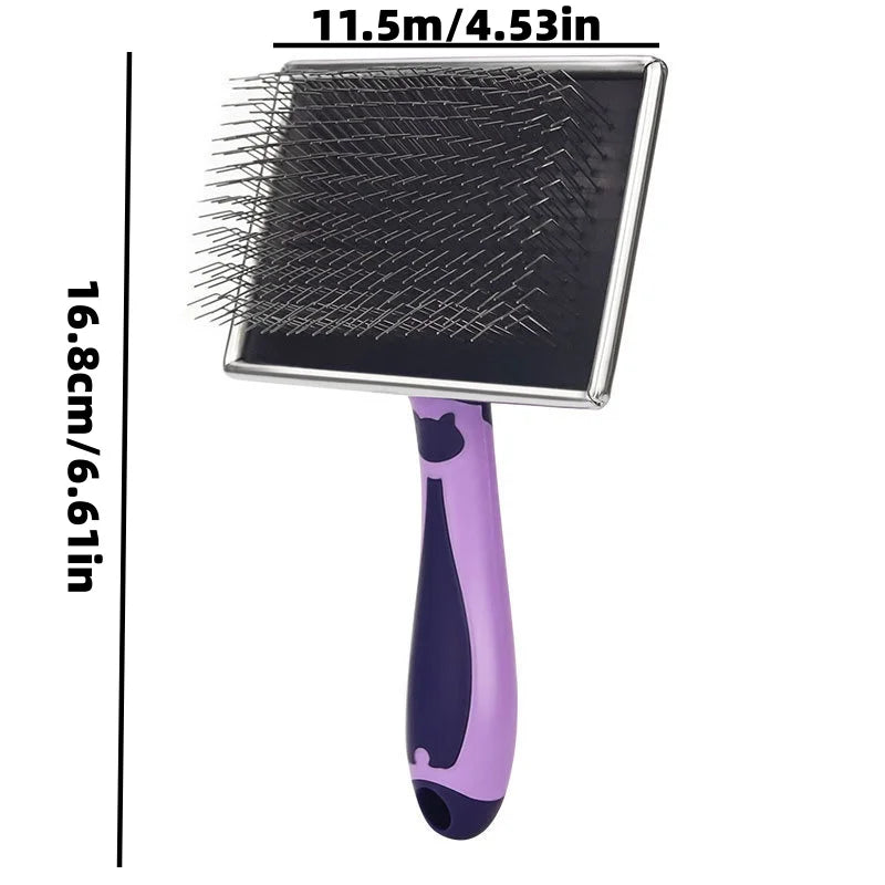 Extended Needle Dematting Comb for Long-Haired Pets