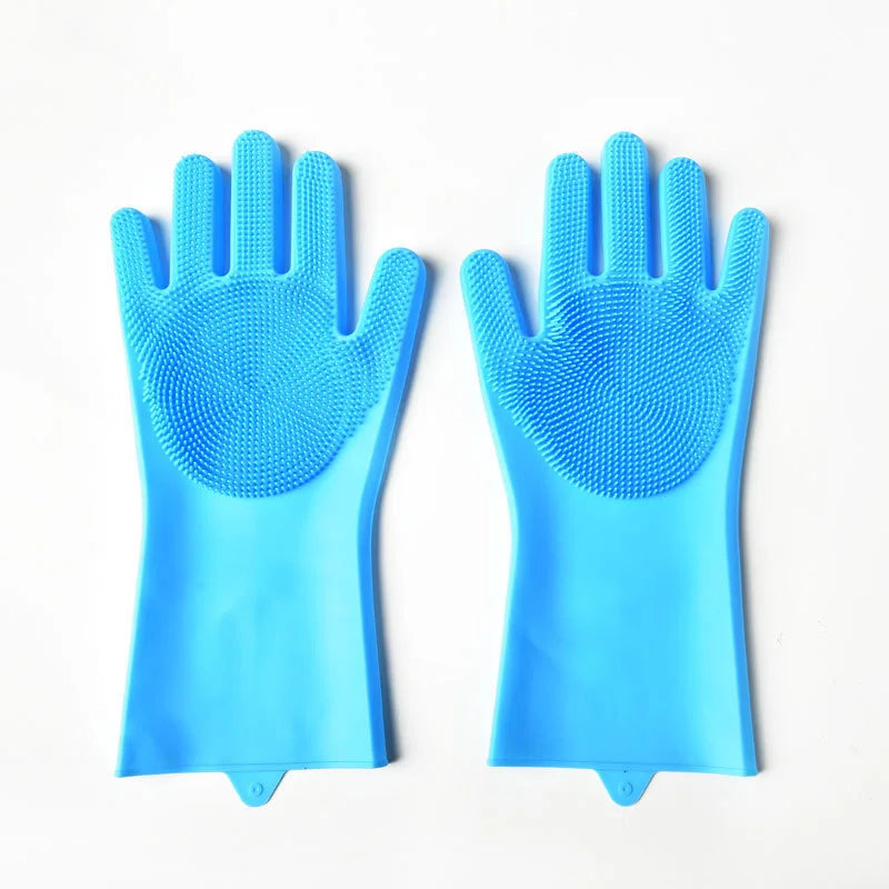 Silicone Bath Scrubber & Hair Removal Glove for Pets