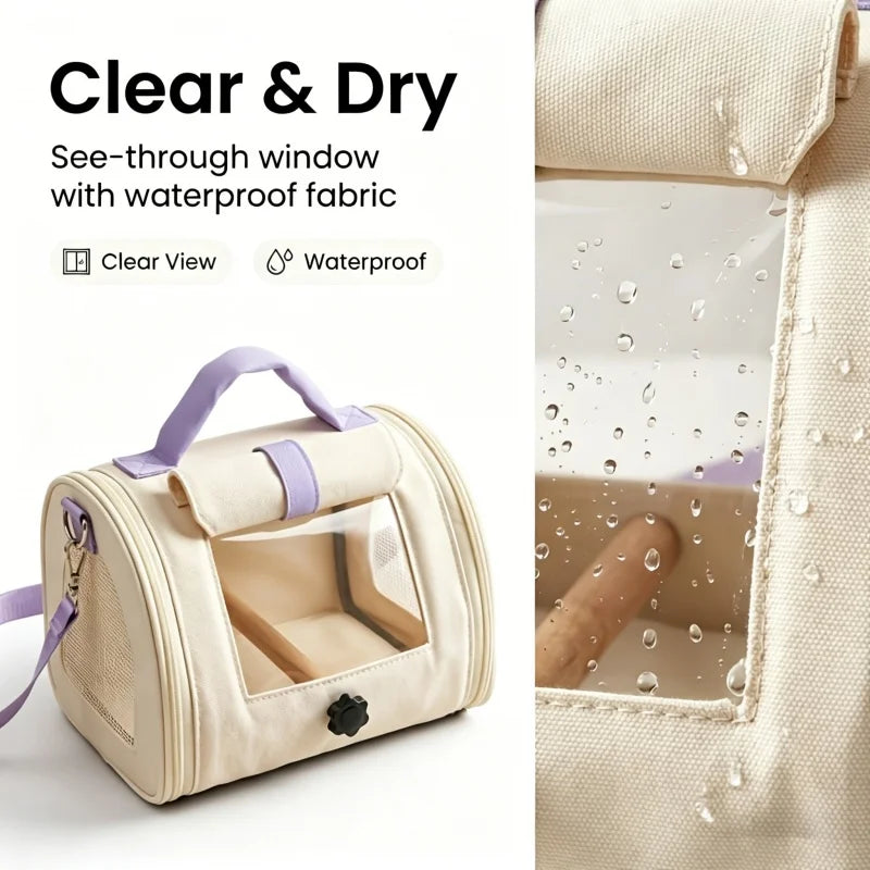Multifunctional Portable Pet Carrier Bag with Feeding Bowl