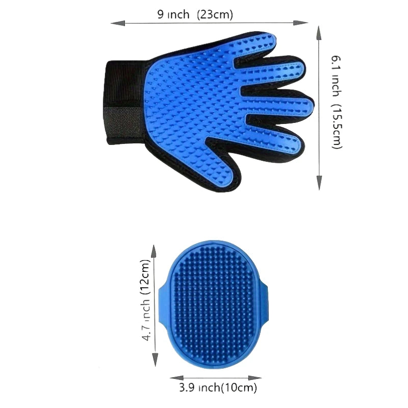 2-Piece Grooming & Bath Brush Kit for Pets