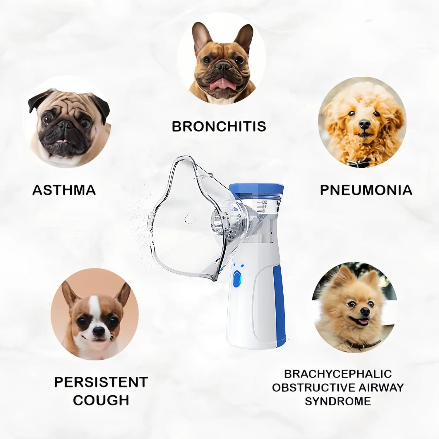 Handheld Pet Nebulizer for Respiratory Relief
