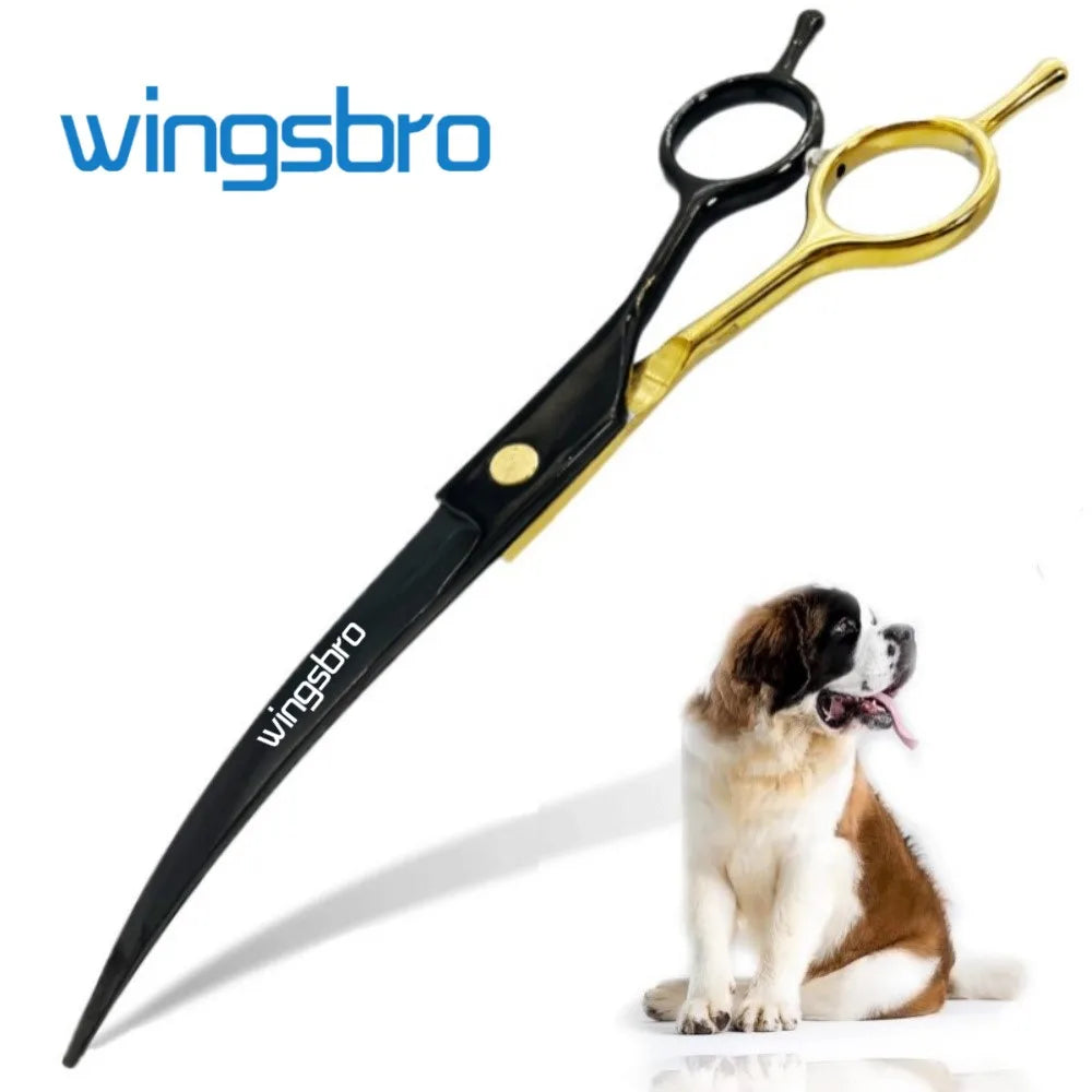 7-Inch Curved Grooming Scissors for Dogs
