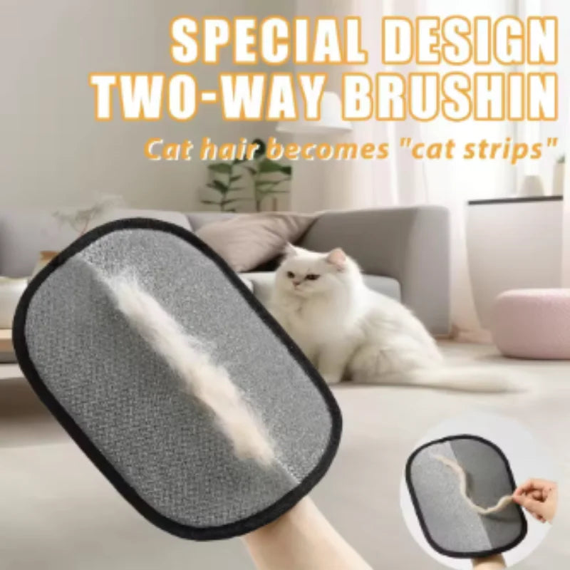 Pet Hair Removal Grooming Glove for Sofas & Clothes