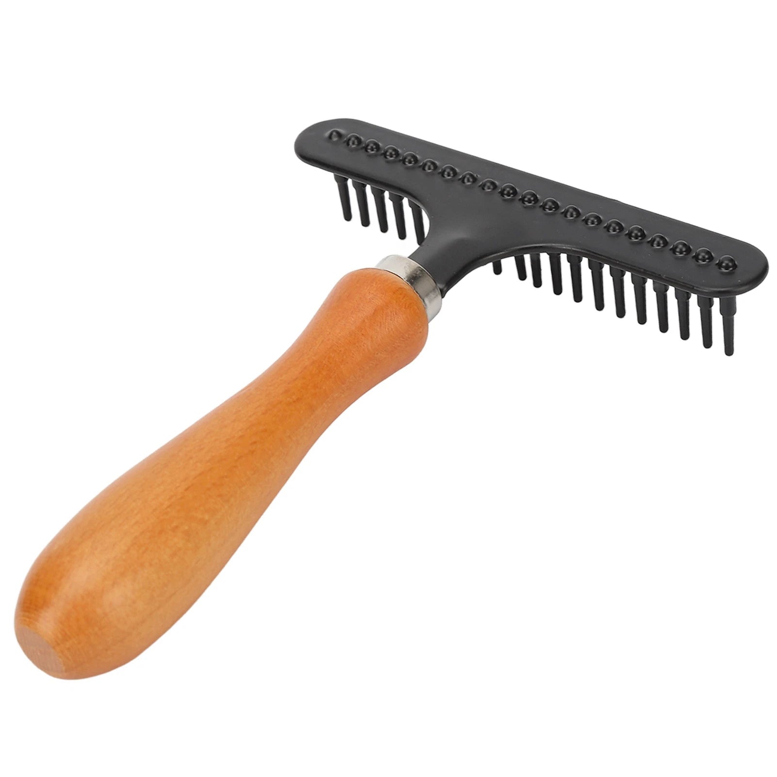 Wooden Handle Deshedding & Detangling Brush for Pets
