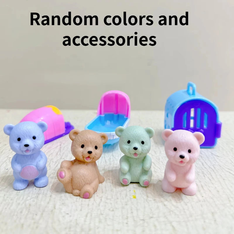Teddy Bear Pet Playhouse Toy Set for Kids