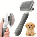One-Click Self-Cleaning Slicker Brush for Dogs & Cats