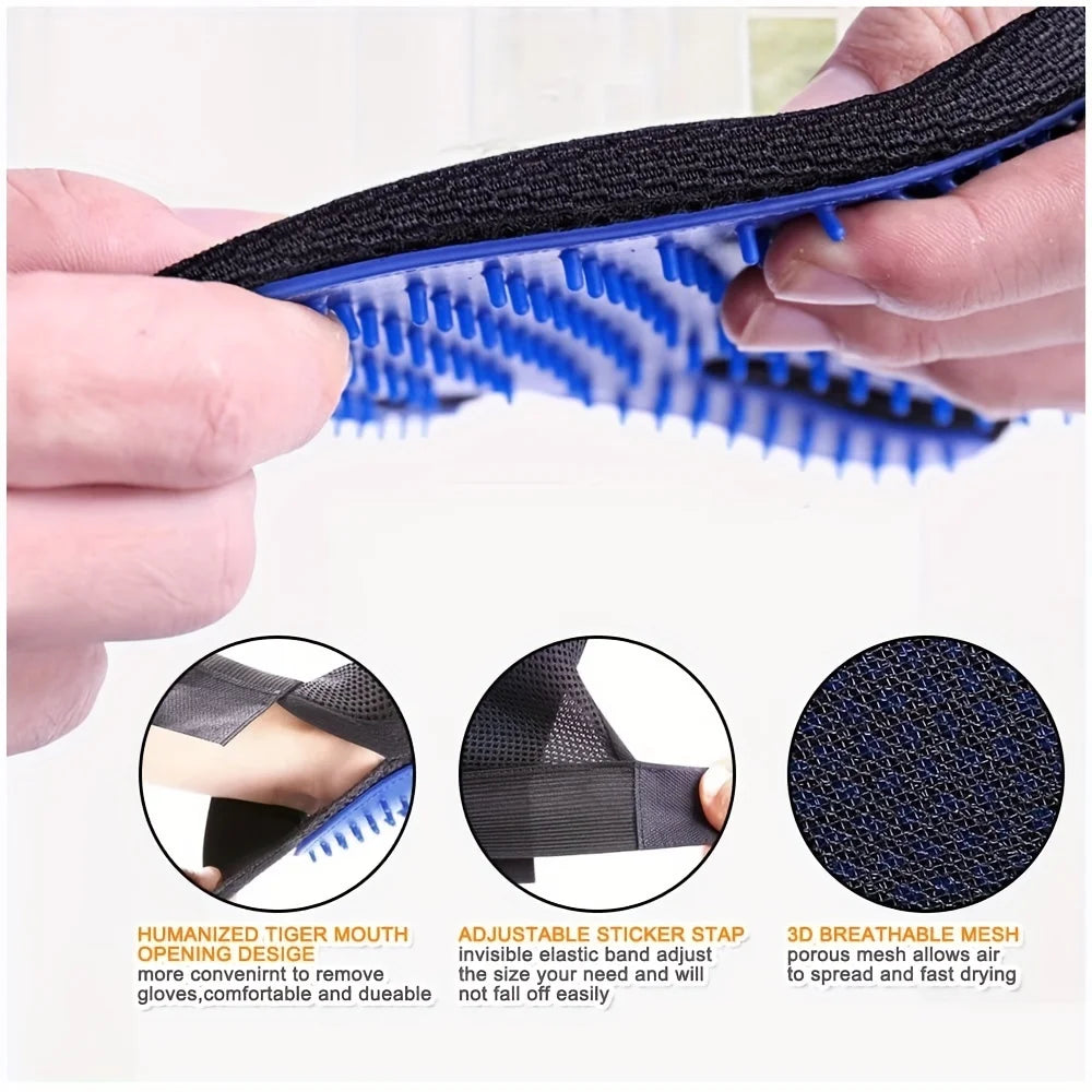 2-Piece Grooming & Bath Brush Kit for Pets