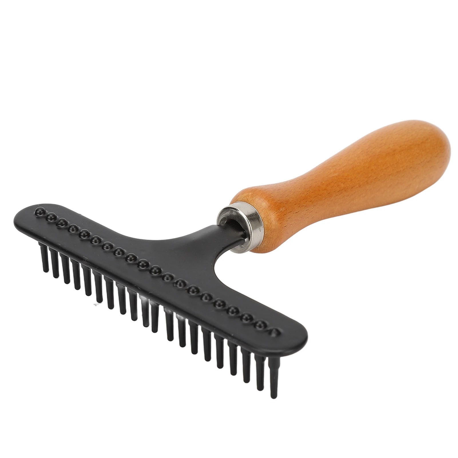 Wooden Handle Deshedding & Detangling Brush for Pets