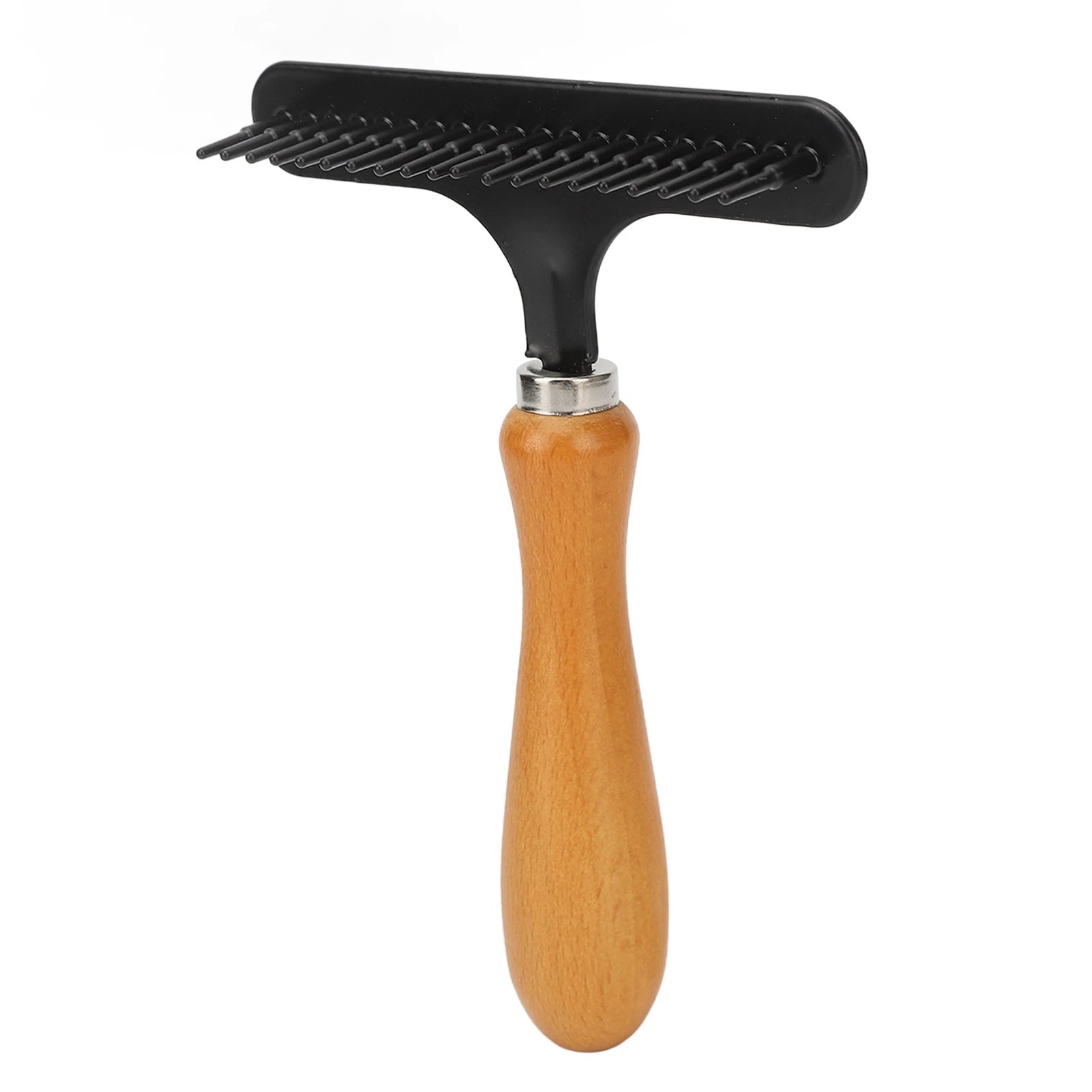 Wooden Handle Deshedding & Detangling Brush for Pets