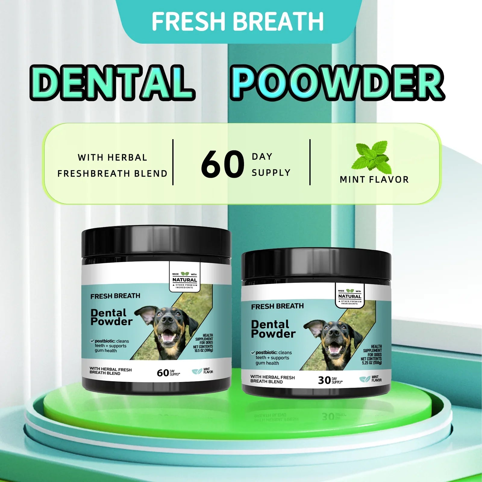 Dental Cleaning Powder for Dogs & Cats