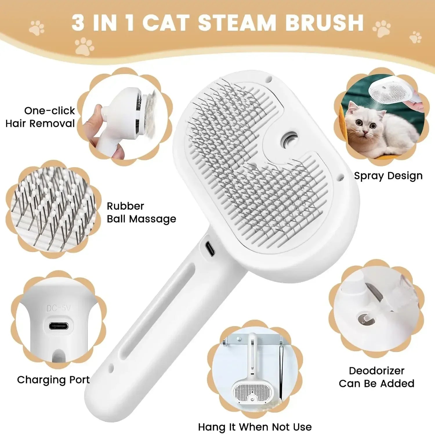 Steam Spray Grooming & Styling Tool for Pets