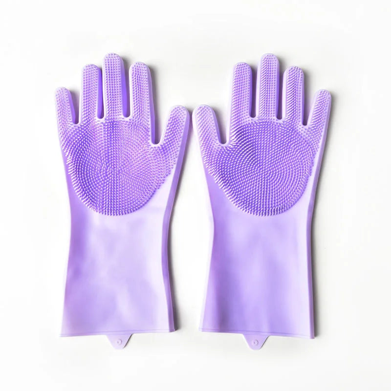 Silicone Bath Scrubber & Hair Removal Glove for Pets