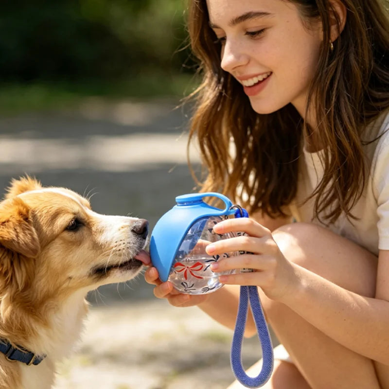 Spherical Foldable Outdoor Water Dispenser for Pets