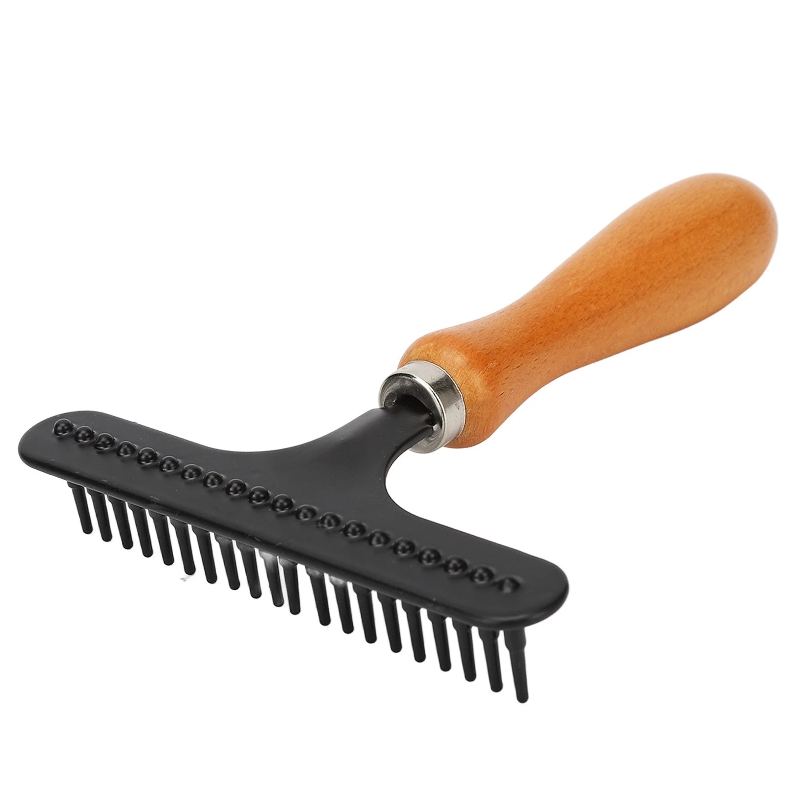 Wooden Handle Deshedding & Detangling Brush for Pets