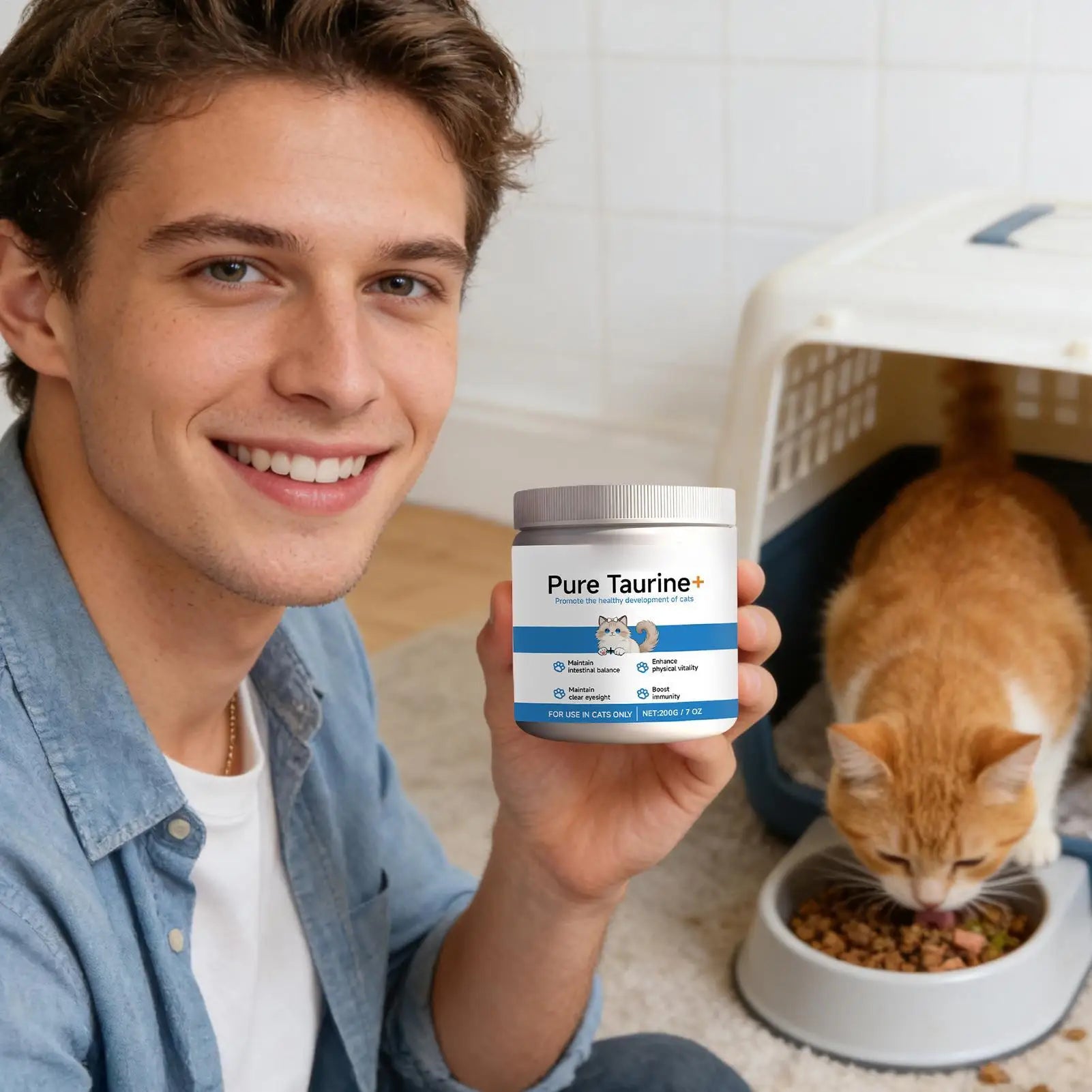 Taurine Powder for Cat Heart & Vision Health