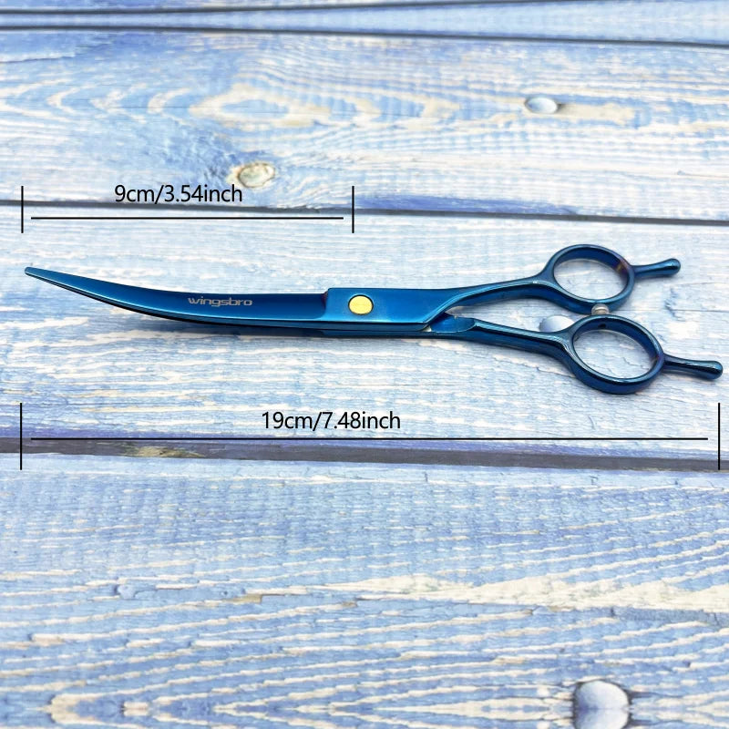 7-Inch Curved Grooming Scissors for Dogs