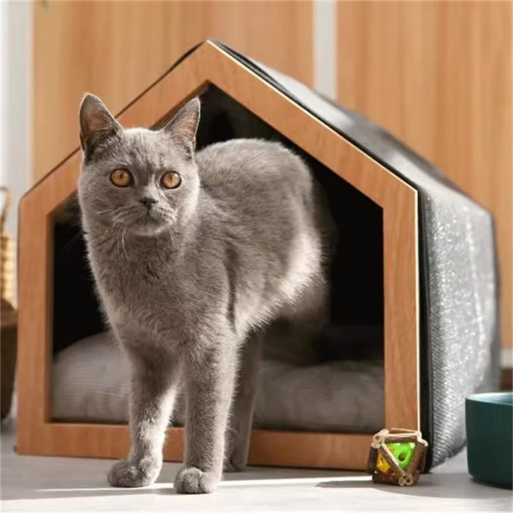 Wooden Indoor/Outdoor Pet House & Cage
