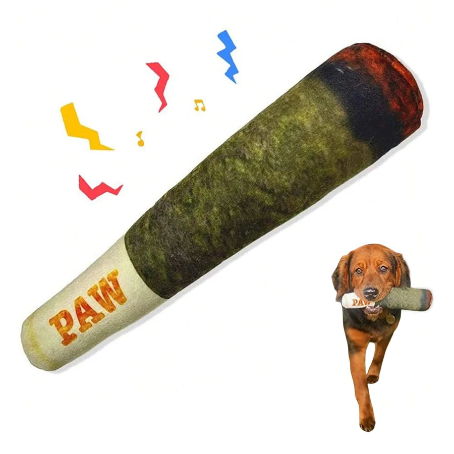 Cigar Plush Squeaky Chew Toy for Dogs