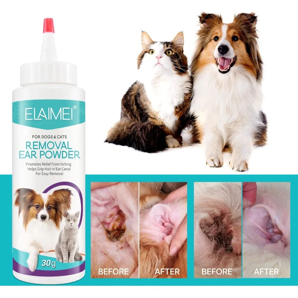 Pet Ear Powder for Easy Hair Removal & Ear Health