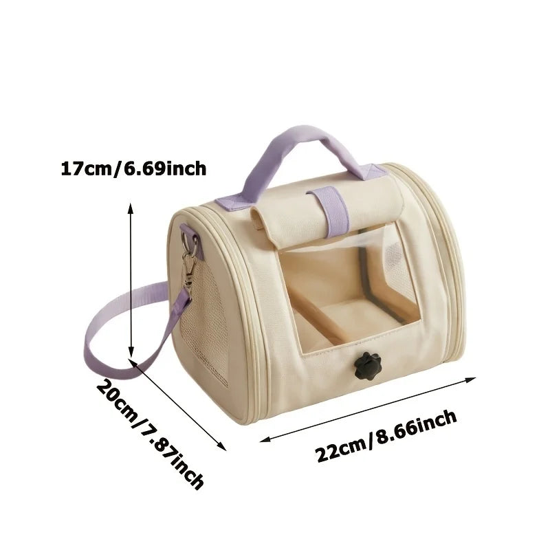 Multifunctional Portable Pet Carrier Bag with Feeding Bowl