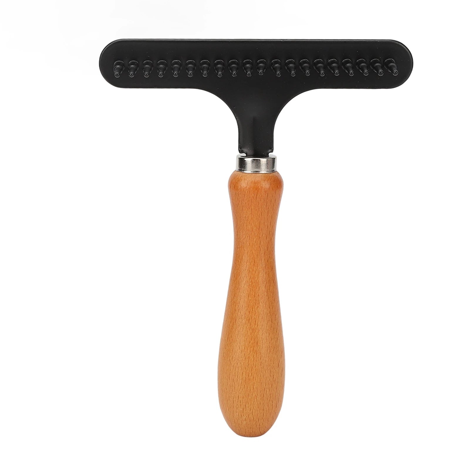 Wooden Handle Deshedding & Detangling Brush for Pets