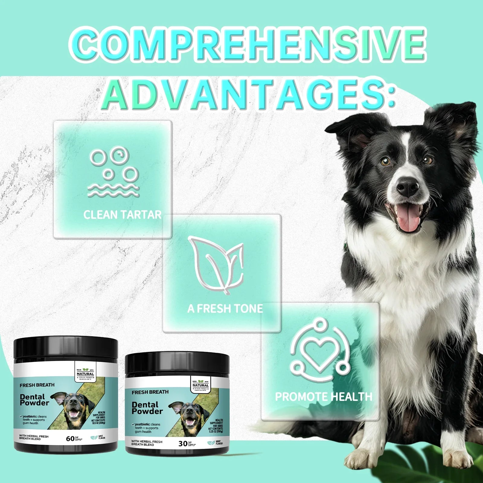 Dental Cleaning Powder for Dogs & Cats