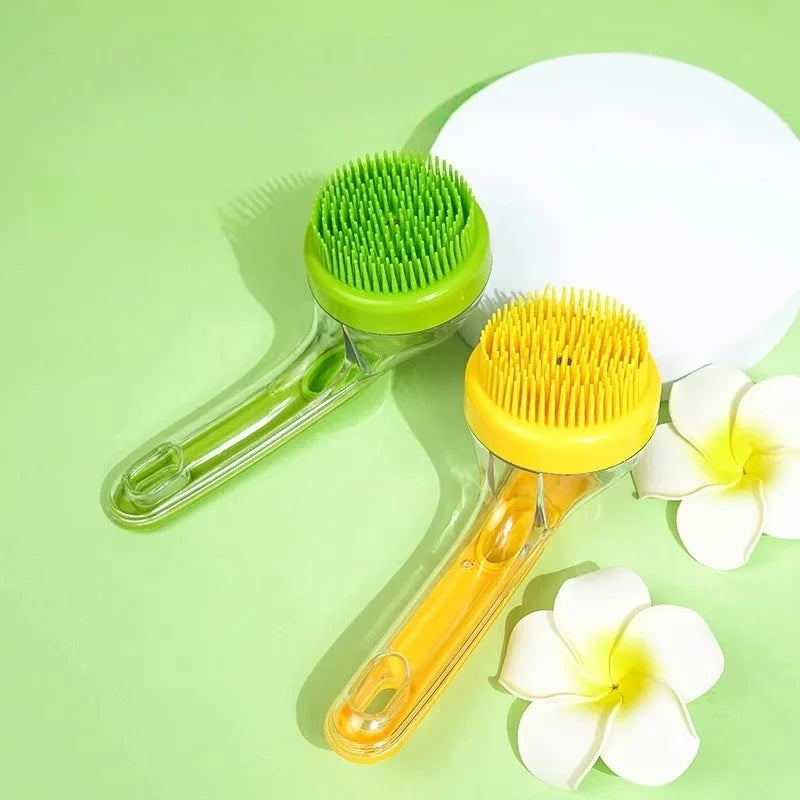2-in-1 Massage & Bath Scrubbing Brush for Dogs & Cats