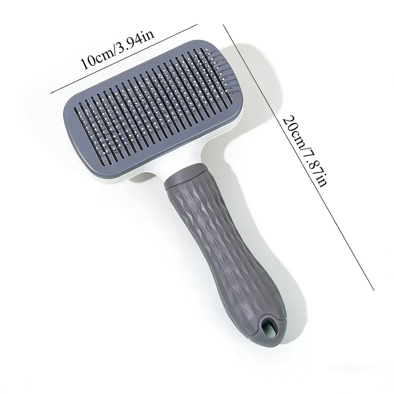 One-Click Self-Cleaning Slicker Brush for Dogs & Cats