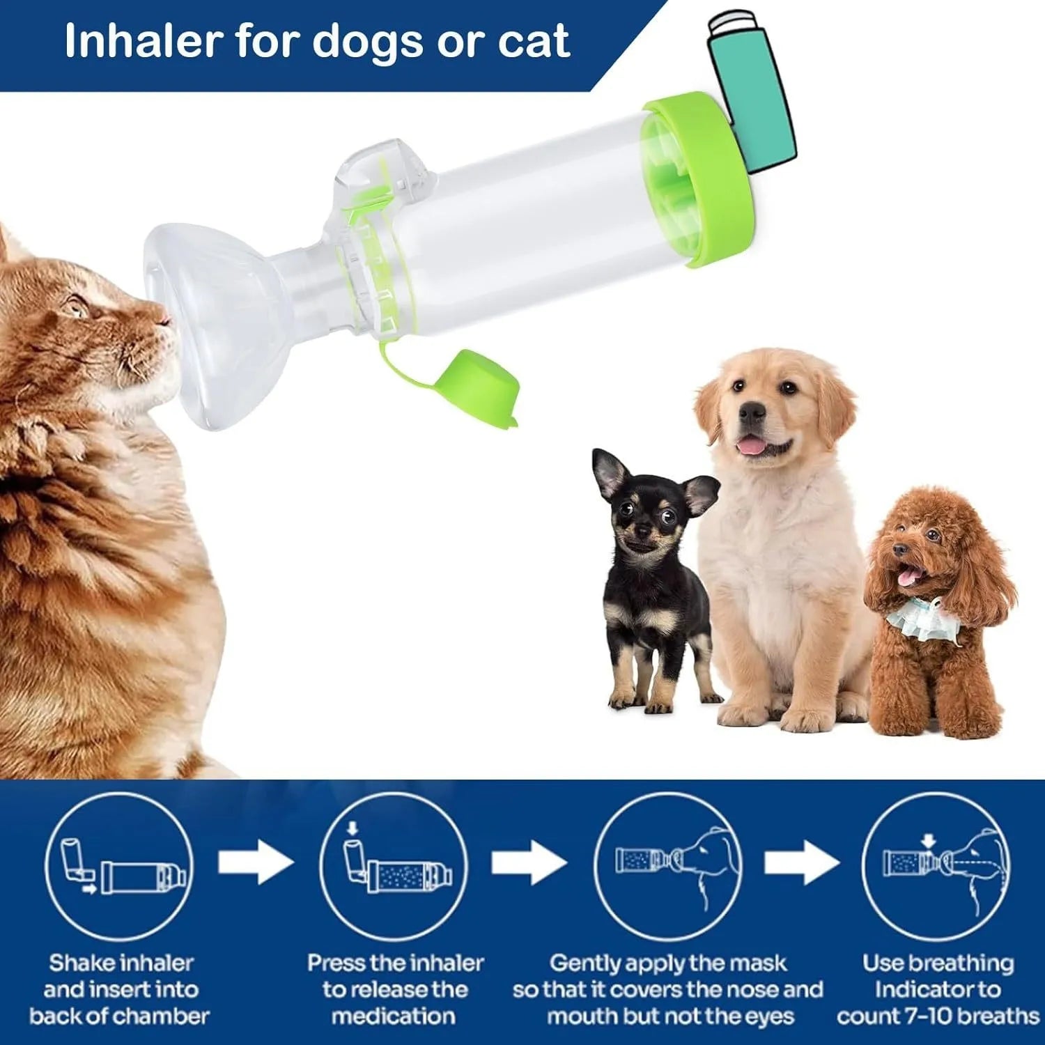 Handheld Pet Nebulizer with Breathing Indicator