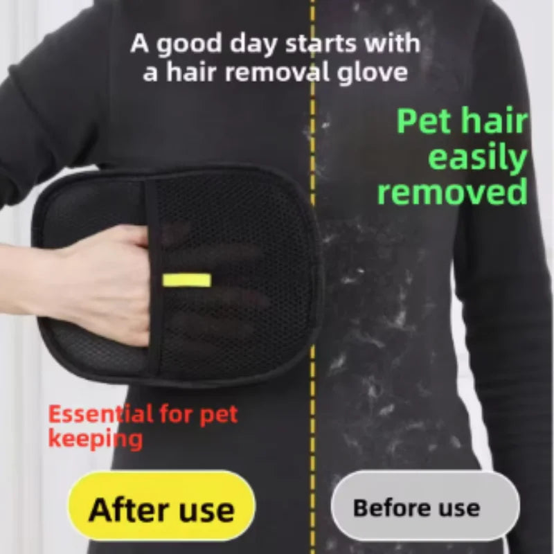 Pet Hair Removal Grooming Glove for Sofas & Clothes