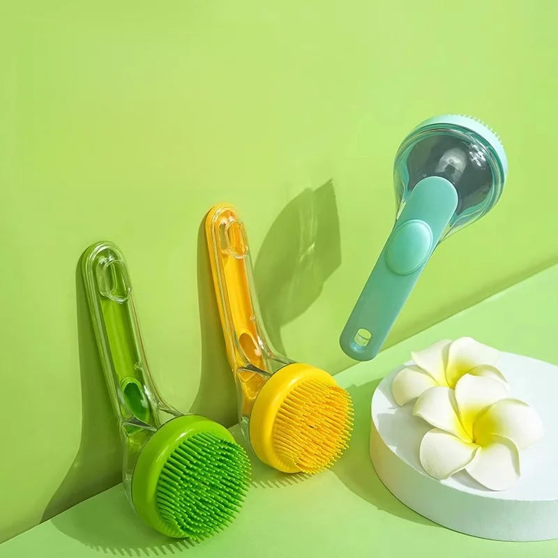 2-in-1 Massage & Bath Scrubbing Brush for Dogs & Cats