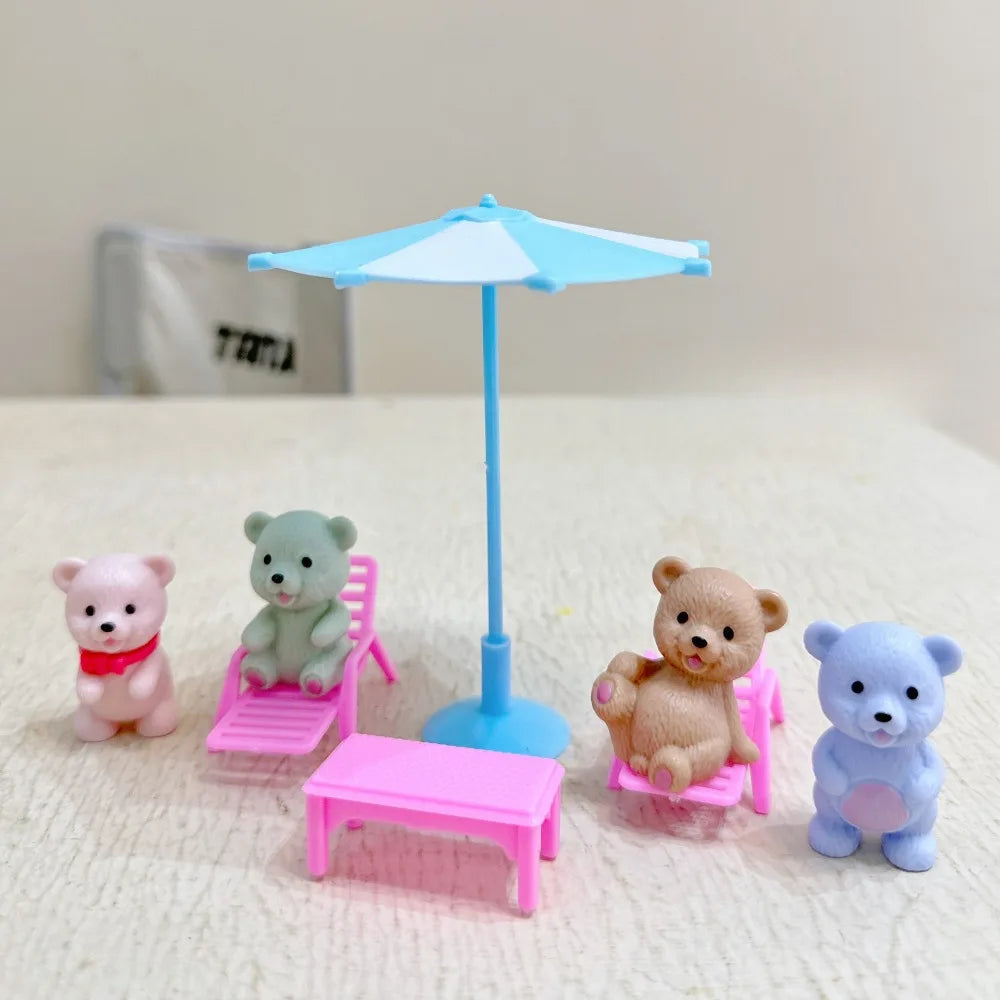 Teddy Bear Pet Playhouse Toy Set for Kids