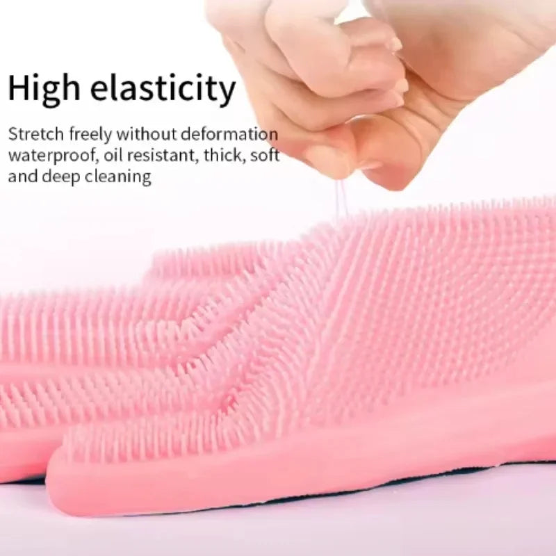 Silicone Bath Scrubber & Hair Removal Glove for Pets